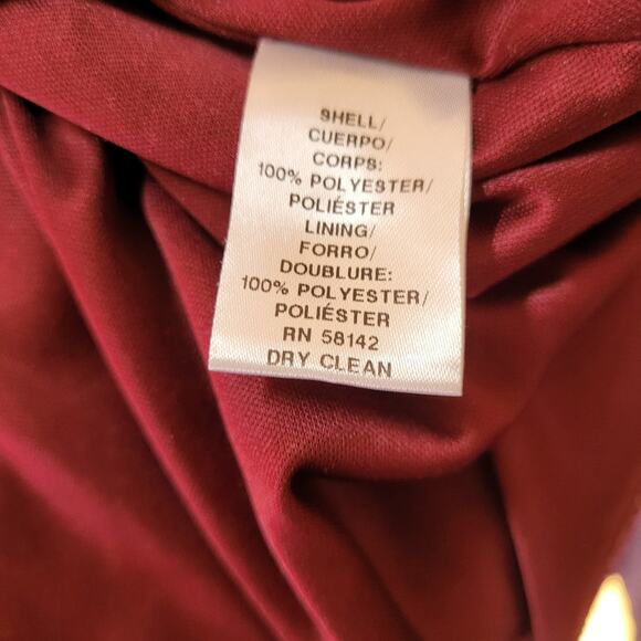 London Times Dress 18W Burgundy Lined Burnout Velvett Flare Midi Modest Grandma - Picture 7 of 9
